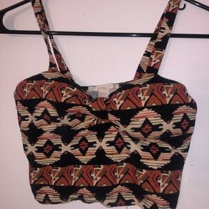 Tribal print crop
